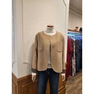 [비꼴리끄] 핸드메이드 울 노카라 숏재킷 B234WJ1030850