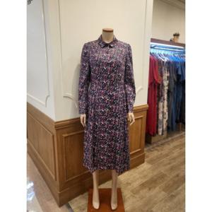 [비꼴리끄] 잔꽃 새틴 카라 원피스 B244WO2140395