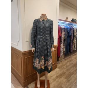 [비꼴리끄] 새틴 코튼 셔츠 카라 원피스 B244WO2130455