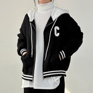 나야홍 / 빅사이즈 512 기모C오버핏후드집업 DRAV788