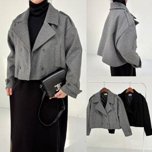 나야홍 / 위쉬몰 RA 더블버튼누빔크롭자켓(V789H512) 빅사이즈