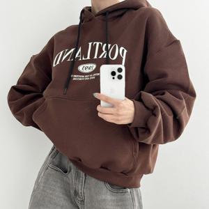 나야홍 / 아이우먼 기모포트후드티셔츠 NSV792M512 빅사이즈