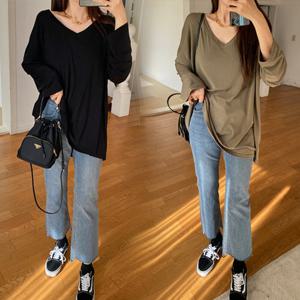 나야홍 / 위쉬몰 RA 딥브이기모실키긴팔티(F953H512) 빅사이즈