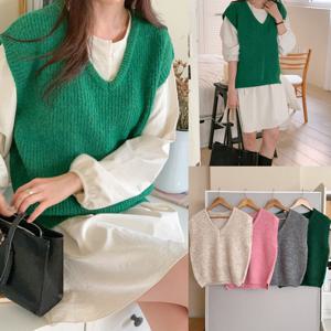 나야홍 / 위쉬몰 TC 울브이오버핏니트조끼(V783H512) 빅사이즈