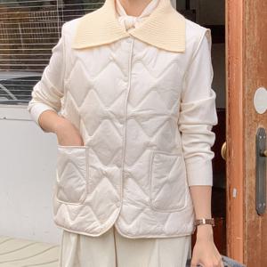 나야홍 / 아이우먼 포켓지그재그패딩조끼 TCV781M512 빅사이즈