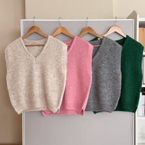 나야홍 / 빅사이즈베스트 V783L512 웜브이넥박시니트조끼 TC