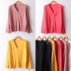 나야홍 / 위쉬몰 EB 브이넥컬러버튼가디건(I321H512) 빅사이즈