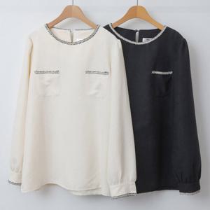 나야홍 / 빅사이즈블라우스 V779L512 테슬투포켓블라우스 WB