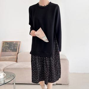 나야홍 / 아이우먼 트임꽃레이어드원피스 BSV796M512 빅사이즈