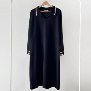 나야홍 / 빅사이즈원피스 V794L512 오픈넥컬러라인원피스 BS