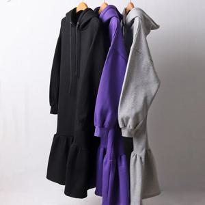 나야홍 / 빅사이즈원피스 F905L512 밑프릴기모후드원피스 RA