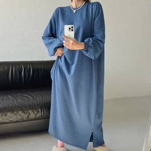 나야홍 / 빅사이즈 512 기모무지롱맥시원피스 DNMV815