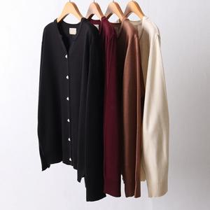 나야홍 / 빅사이즈아우터 F139L512 진주소매트임Y가디건 RM