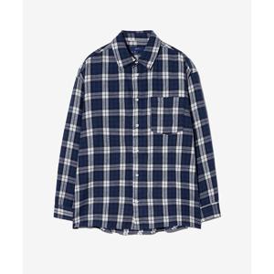 [예일] 오버핏 빈티지 원포켓 플란넬 체크 셔츠 YEF1SH302B