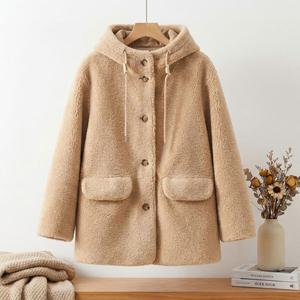 르라벨 후드 양털 무스탕점퍼_NC4JP088