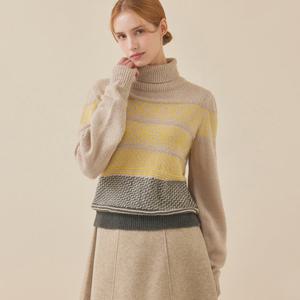 [매긴]소프트 패턴 폴라 울 니트_PBMF5W1KT2440