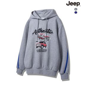 [지프]남여공용 체로키 테이프 배색 후드티셔츠 (JP1THU031)