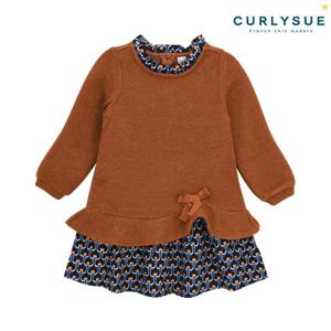 [컬리수]아동 레트로니트 믹스 원피스 CNW1GAOP01