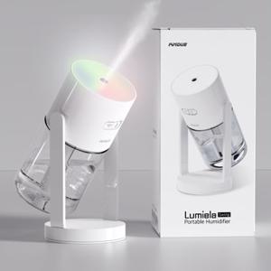 미니 무선 가습기 무소음 사무실 탁상용 초음파식 차량용 휴대용 무드등 LED 가습기 루미엘라