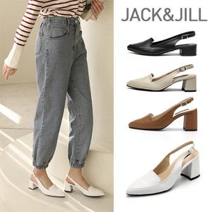 [잭앤질]잭앤질 3cm 5cm 7cm 통굽 슬링백(JA2143)