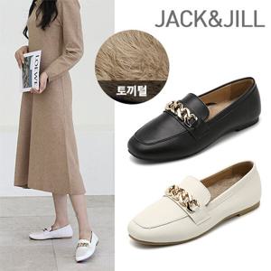 [잭앤질]잭앤질 토끼털 골드체인 로퍼(JD2771)