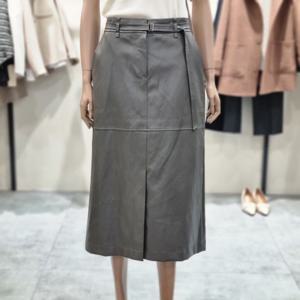 [더아이잗]벨티드 H라인 레더 스커트 IPAA0SK161