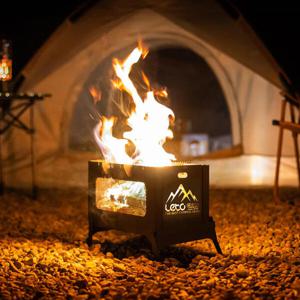 아트박스/레토 감성 불멍 캠핑 화로대 접이식 스퀘어 바베큐그릴