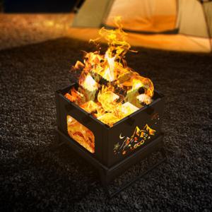 아트박스/레토 레토 오픈뷰 접이식 사각 캠핑 화로대 불멍