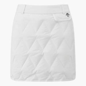 데상트골프스커트 JQS DP42WFSKO3-IVYG 여성 패딩 니트 배색 스커트 / Ivory