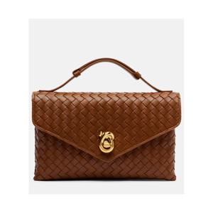 보테가베네타 Knot Lock 레더 탑 핸들 백 P01117797