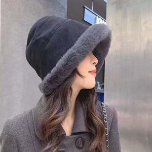 여성 보넷햇 소프트 퍼 안감 겨울 버킷햇 모자 3컬러