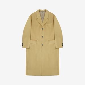 [지이크]프리미엄 캐시미어 블랜드 3버튼 클래식 베이지 체스터필드 롱코트PLHA7023