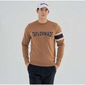 테일러메이드  남성 로고 포인트 방풍 라운드 니트 TMSRM3221-513