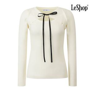 르샵  볼레로 스타일 리본넥 슬림 니트 (BQ1KP001A)