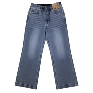 [뱅뱅]여성 인밴드 크롭 와이드 스판 청바지 (NQM661)