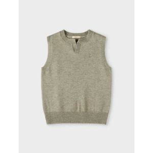 [빠니깔레][본사직영] 멜란지 오픈형 카라 베스트 M-QNIT63