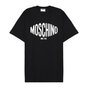 모스키노 로고 크루넥 반팔 티셔츠 07020241 1555