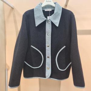 라티움 HC34 탄탄한니트 데님라인배색니트자켓형점퍼 T2611jk02