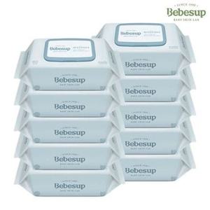 [땡큐온]베베숲 엠보싱 센시티브 아기물티슈 캡80매 x10개