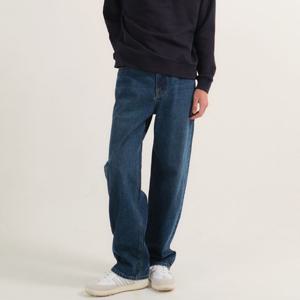 [플랙진]남성 에센셜 스텝 E15 와이드 진청 데님 팬츠 (PJTI5STE155)