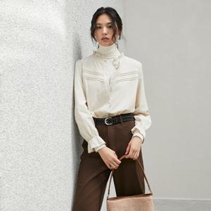 [LAP] 랩 레이스 핀턱 프릴블라우스 (AR4WBA65)