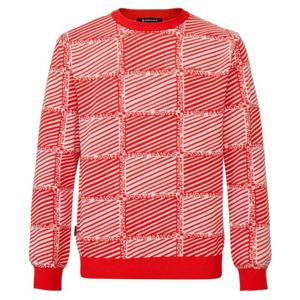 [와이드앵글]남성 CO 스퀘어 체크 라운드 스웨터 풀오버 WMP26K51WU