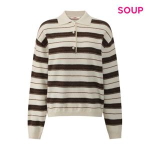 SOUP  울 루즈핏 단가라 카라 니트 (S61LK08)