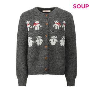 SOUP  테디베어 울 혼방 니트 가디건 (S61GD08)