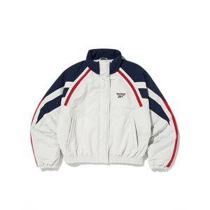 리복 24FW 가격인하헤리티지 크롭 패딩 자켓(W) - 베이지네이비 REJU4FJ31I4