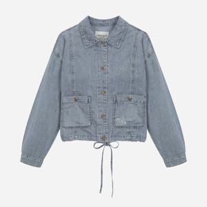 [써스데이아일랜드]밑단 스트링 데님 자켓 T256MJK137W