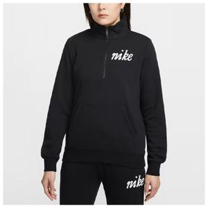 나이키 국내매장판 스포츠웨어 클럽 플리스 쿼터집업 여성 맨투맨 IQ3722-010