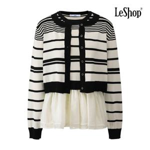 르샵  우먼 라인 러플 베스트 앤 가디건 (BQ1ST004A)