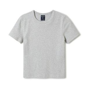 [후아유] 여성 Ribbed Short Sleeve T-shirt WHRAF3722F