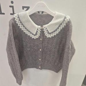 클리지 HC45 클리지  레이스 카라 펀칭 가디건 CP8DKT2742F